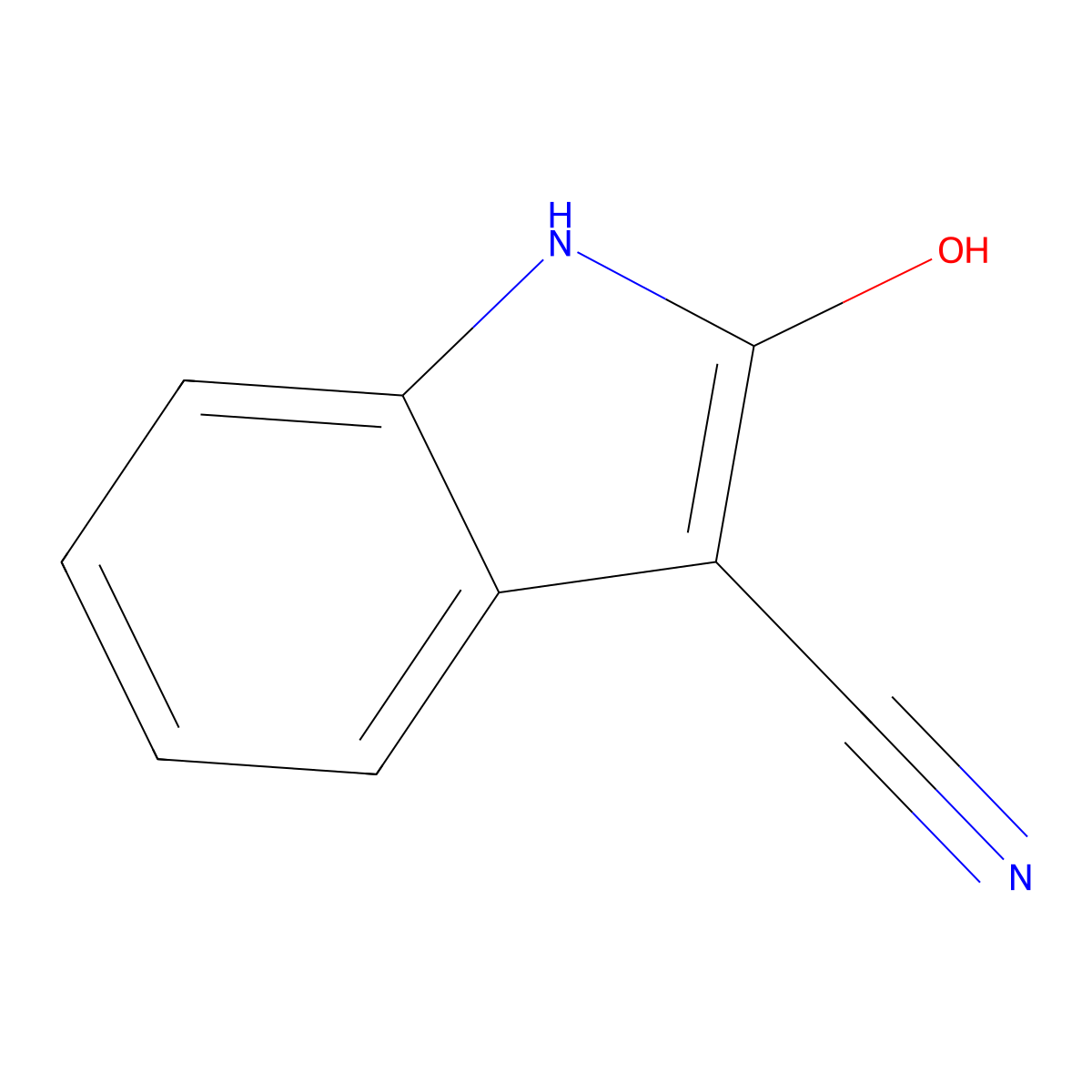 2-hydroxy-1H-indole-3-carbonitrile molecular structure, CAS 1146290-35-8