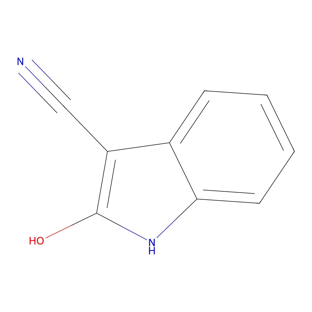 2-hydroxy-1H-indole-3-carbonitrile molecular structure, CAS 1146290-35-8
