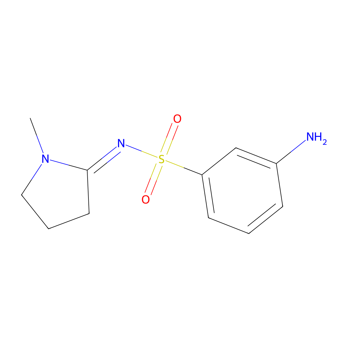 3-Amino-N-(1-methyl-2-pyrrolidinylidene)benzenesulfonamide molecular structure, CAS 1146290-38-1