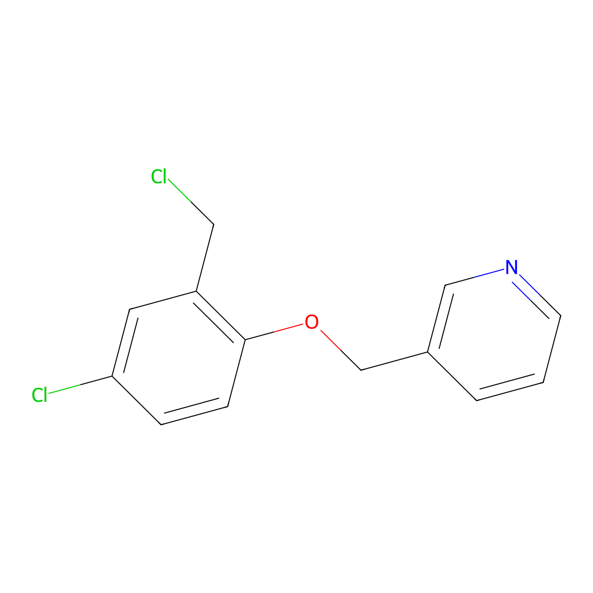 3-[4-Chloro-2-(chloromethyl)phenoxymethyl]pyridine molecular structure, CAS 1146290-41-6