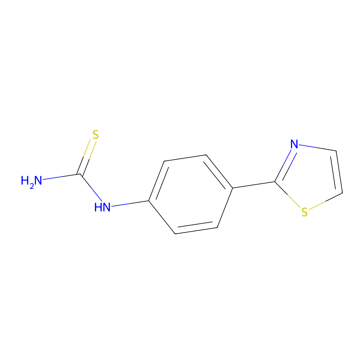 [4-(1,3-Thiazol-2-yl)phenyl]thiourea molecular structure, CAS 1146290-45-0