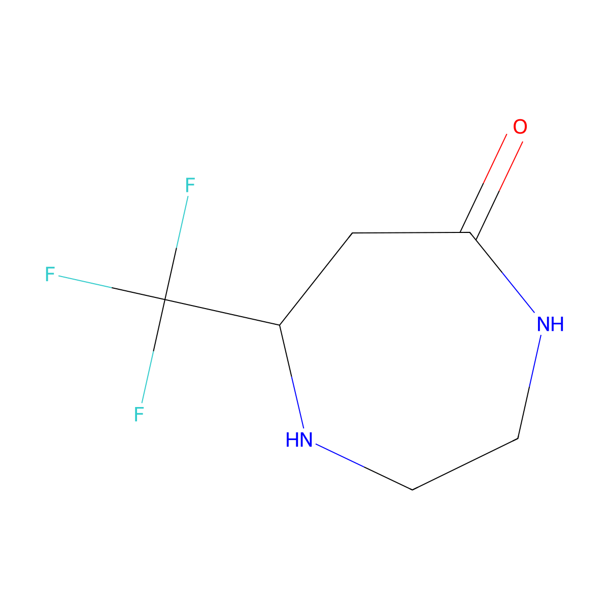 7-(Trifluoromethyl)-1,4-diazepan-5-one molecular structure, CAS 1146290-50-7