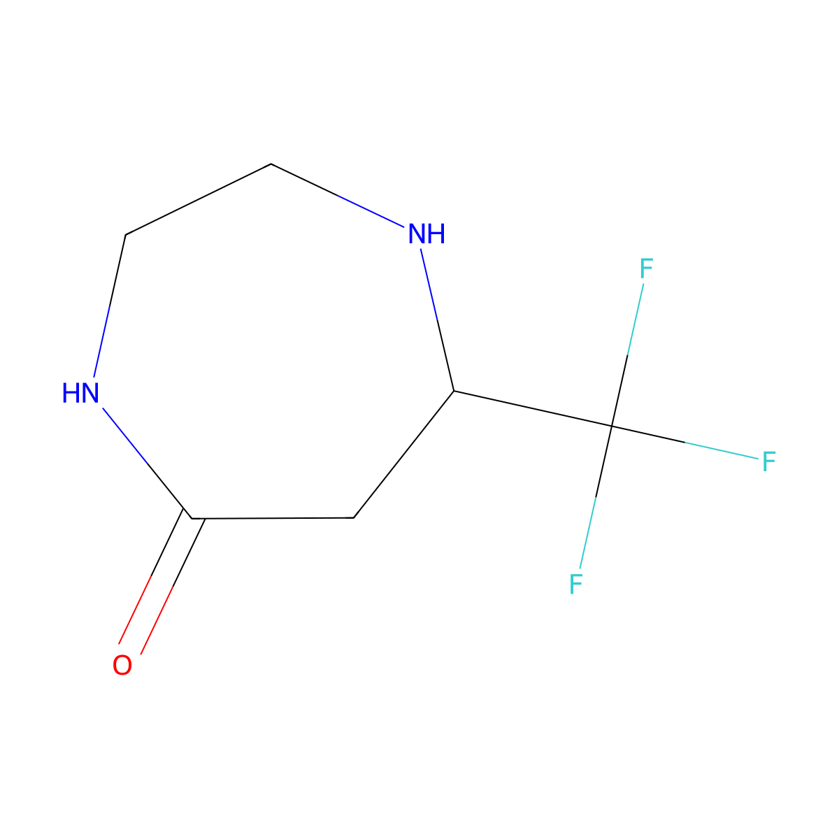 7-(Trifluoromethyl)-1,4-diazepan-5-one molecular structure, CAS 1146290-50-7