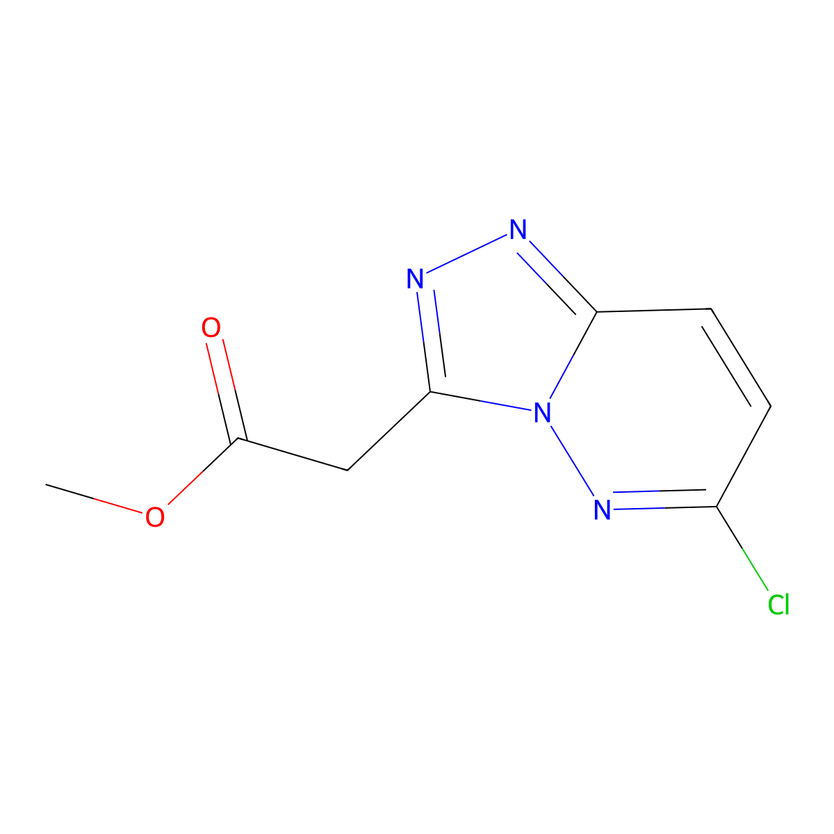 Methyl 2-(6-chloro-[1,2,4]triazolo[4,3-b]pyridazin-3-yl)acetate molecular structure, CAS 1146291-07-7