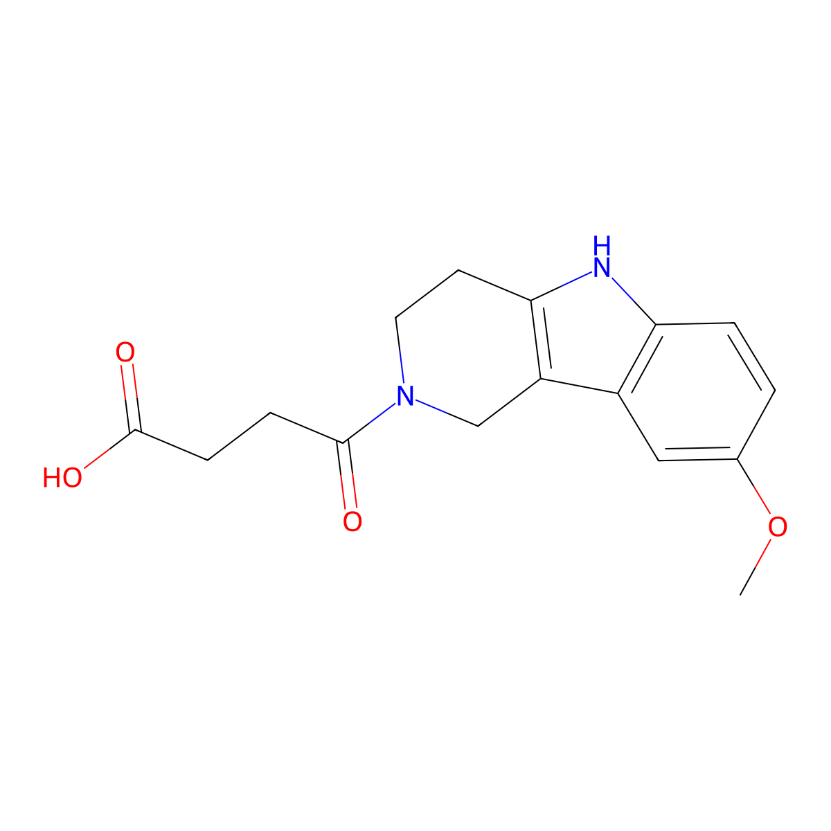 4-(8-methoxy-1,3,4,5-tetrahydro-2H-pyrido[4,3-b]indol-2-yl)-4-oxobutanoic acid molecular structure, CAS 1146291-12-4