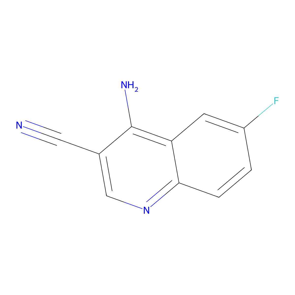 4-Amino-6-fluoroquinoline-3-carbonitrile molecular structure, CAS 1146293-12-0