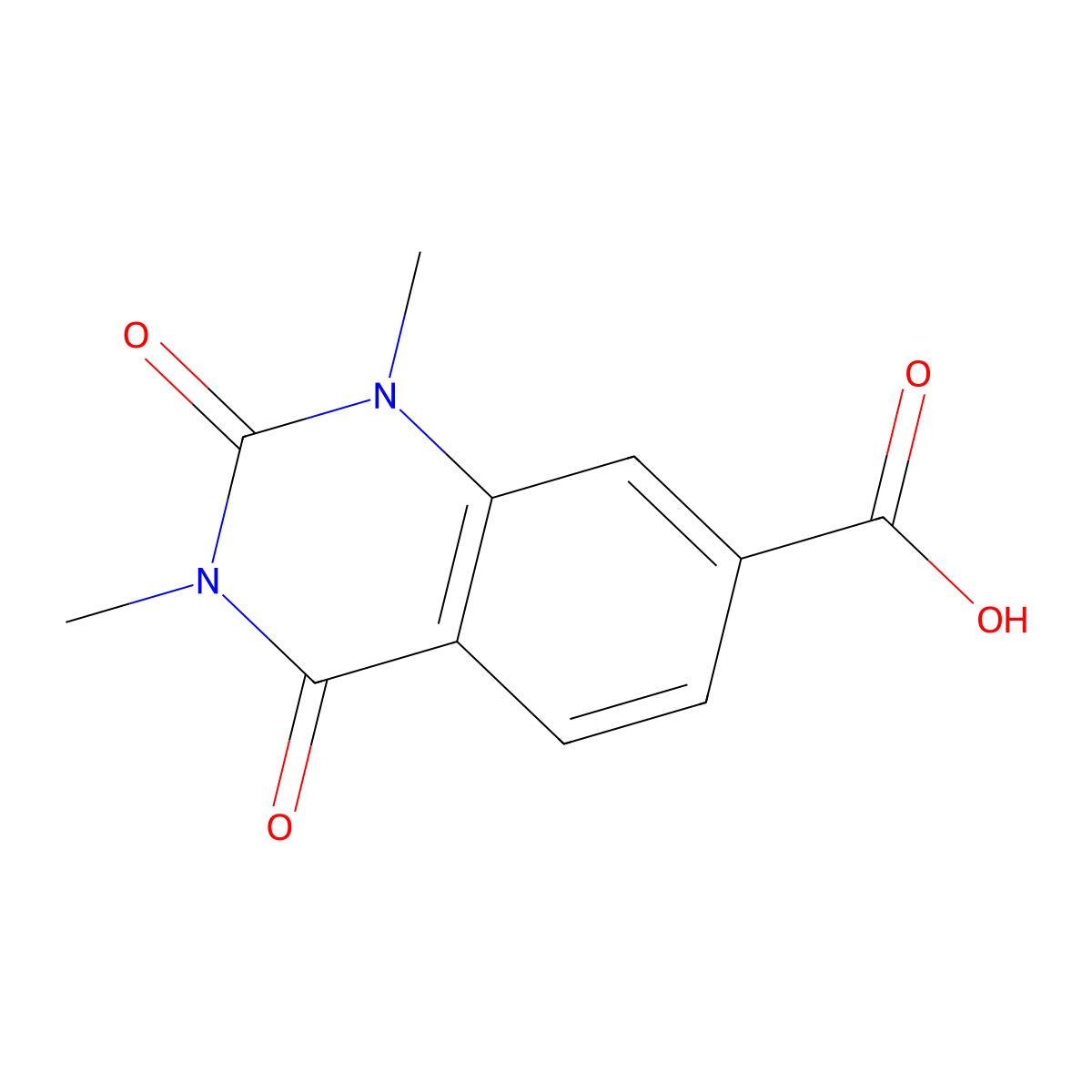 1,3-Dimethyl-2,4-dioxo-1,2,3,4-tetrahydroquinazoline-7-carboxylic acid molecular structure, CAS 1146293-67-5