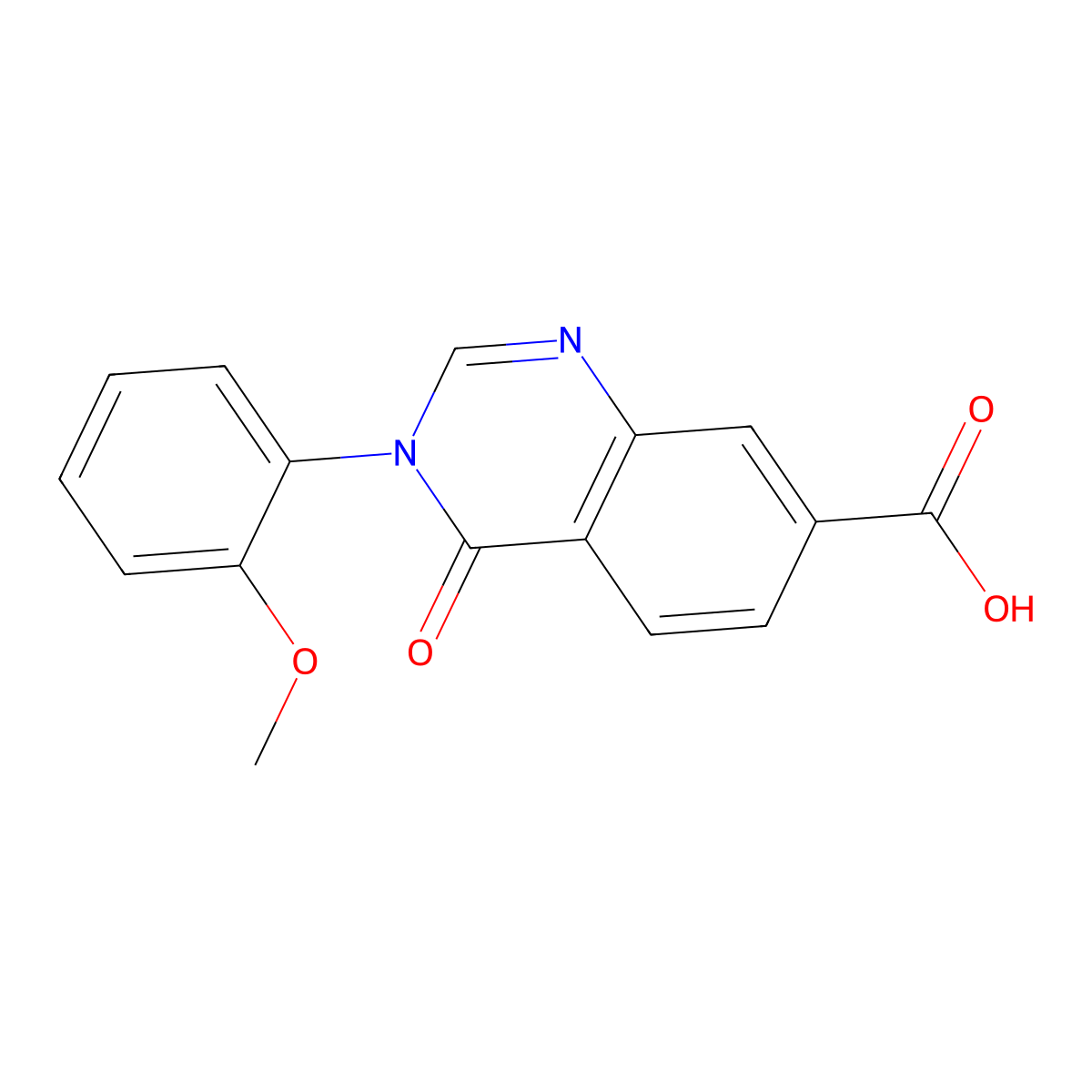3-(2-Methoxyphenyl)-4-oxo-3,4-dihydroquinazoline-7-carboxylic acid molecular structure, CAS 1146293-81-3