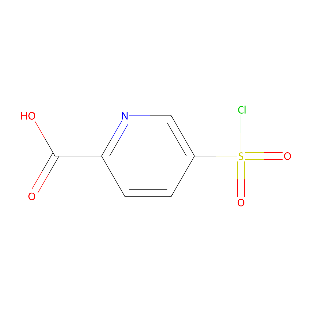 5-(Chlorosulfonyl)pyridine-2-carboxylic acid molecular structure, CAS 1146297-84-8