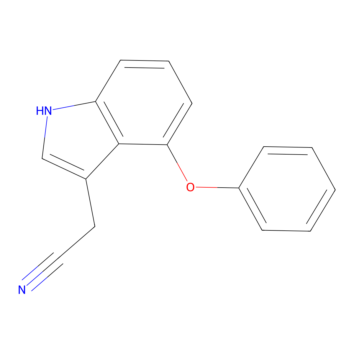 2-(4-phenoxy-1H-indol-3-yl)acetonitrile molecular structure, CAS 1146298-21-6