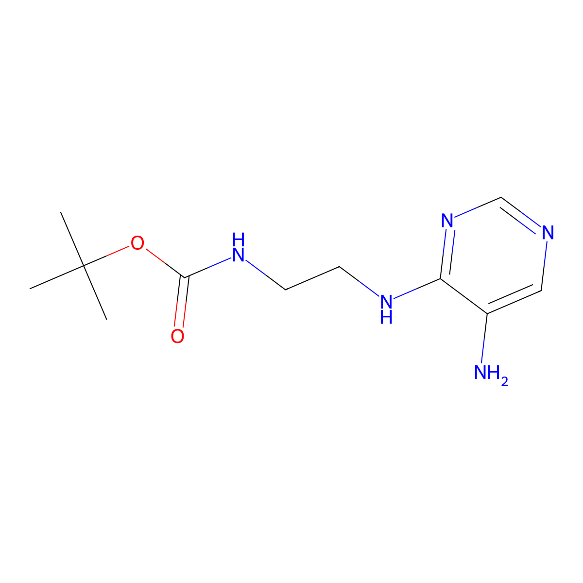 tert-butyl N-{2-[(5-aminopyrimidin-4-yl)amino]ethyl}carbamate molecular structure, CAS 1146298-33-0