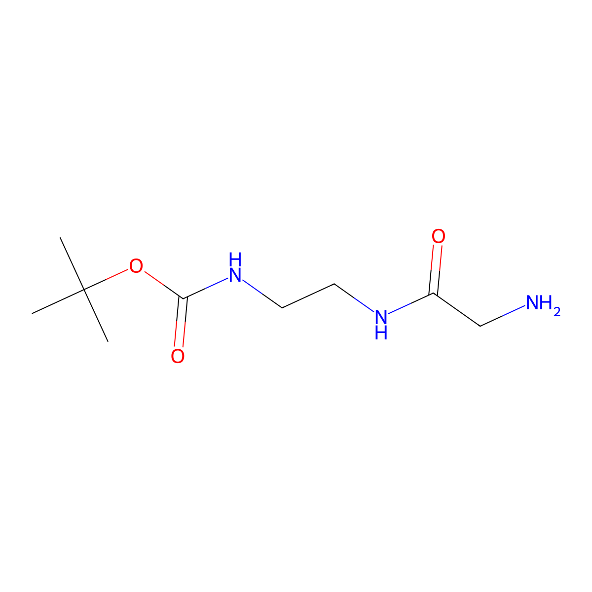[2-(2-Amino-acetylamino)-ethyl]-carbamic acid tert-butyl ester molecular structure, CAS 1146298-55-6