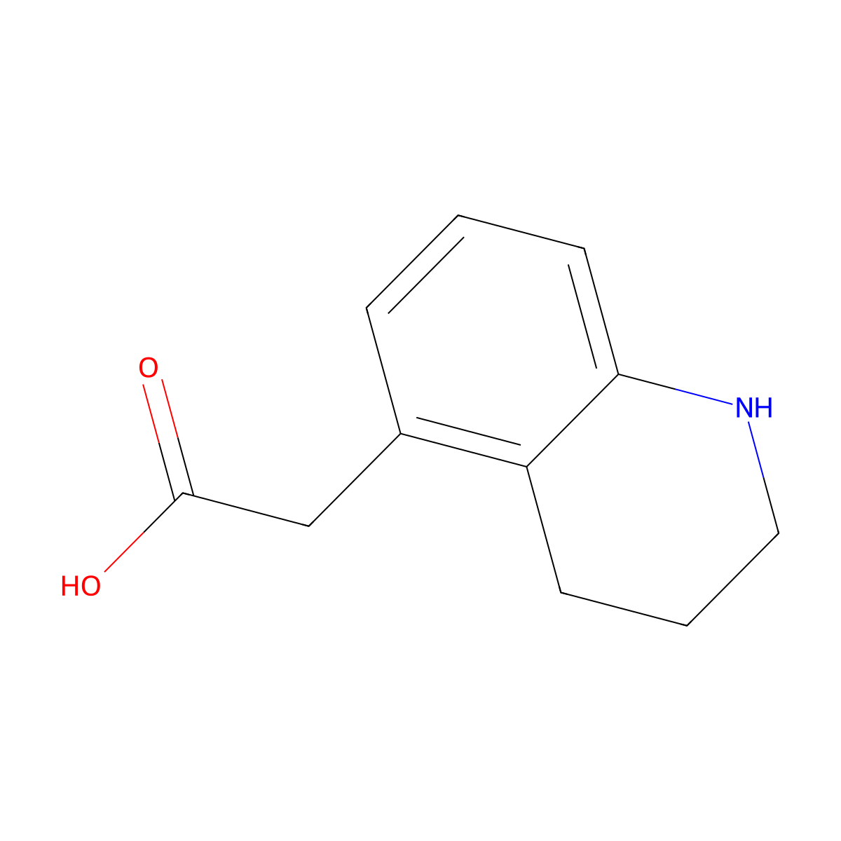 2-(1,2,3,4-Tetrahydroquinolin-5-yl)acetic acid molecular structure, CAS 1146298-67-0