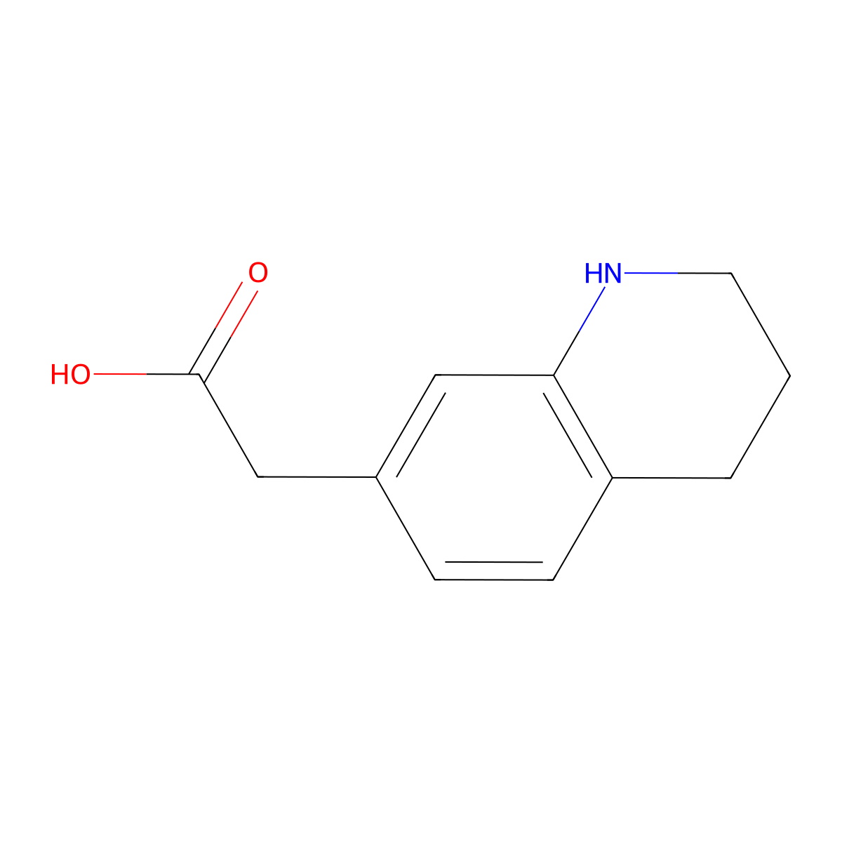 2-(1,2,3,4-Tetrahydroquinolin-7-yl)acetic acid molecular structure, CAS 1146298-71-6