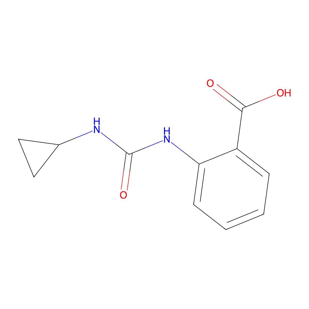 2-(3-Cyclopropylureido)benzoic acid molecular structure, CAS 1146299-28-6