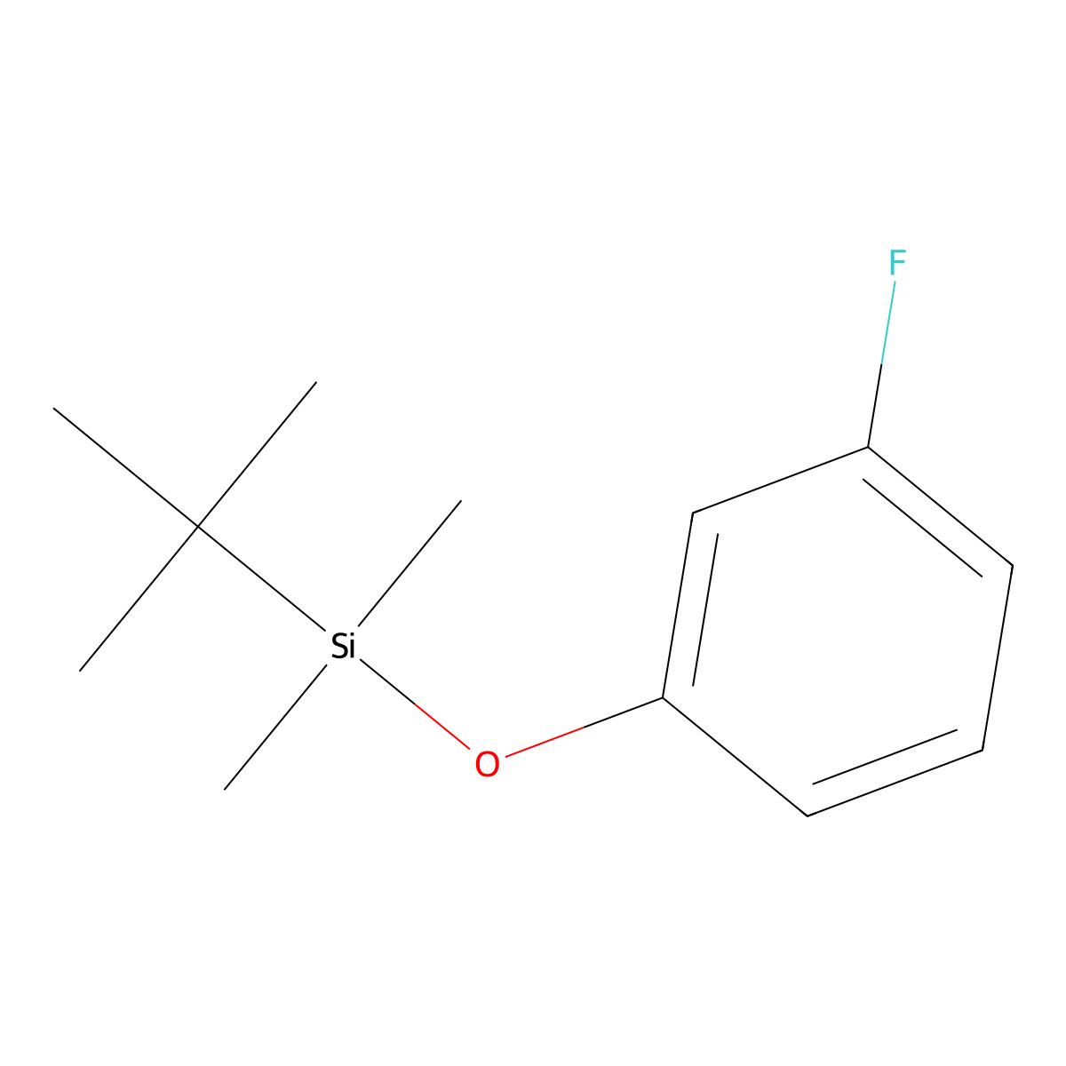 tert-Butyl(3-fluorophenoxy)dimethylsilane molecular structure, CAS 114635-97-1