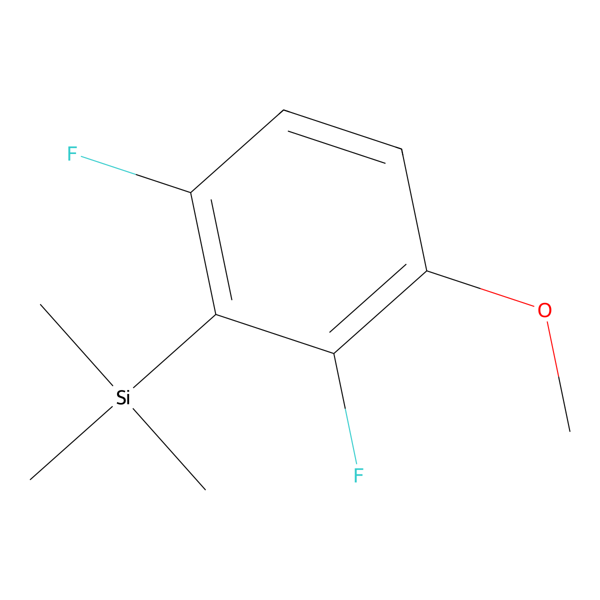 1,3-Difluoro-4-methoxy-2-(trimethylsilyl)benzene molecular structure, CAS 114636-02-1