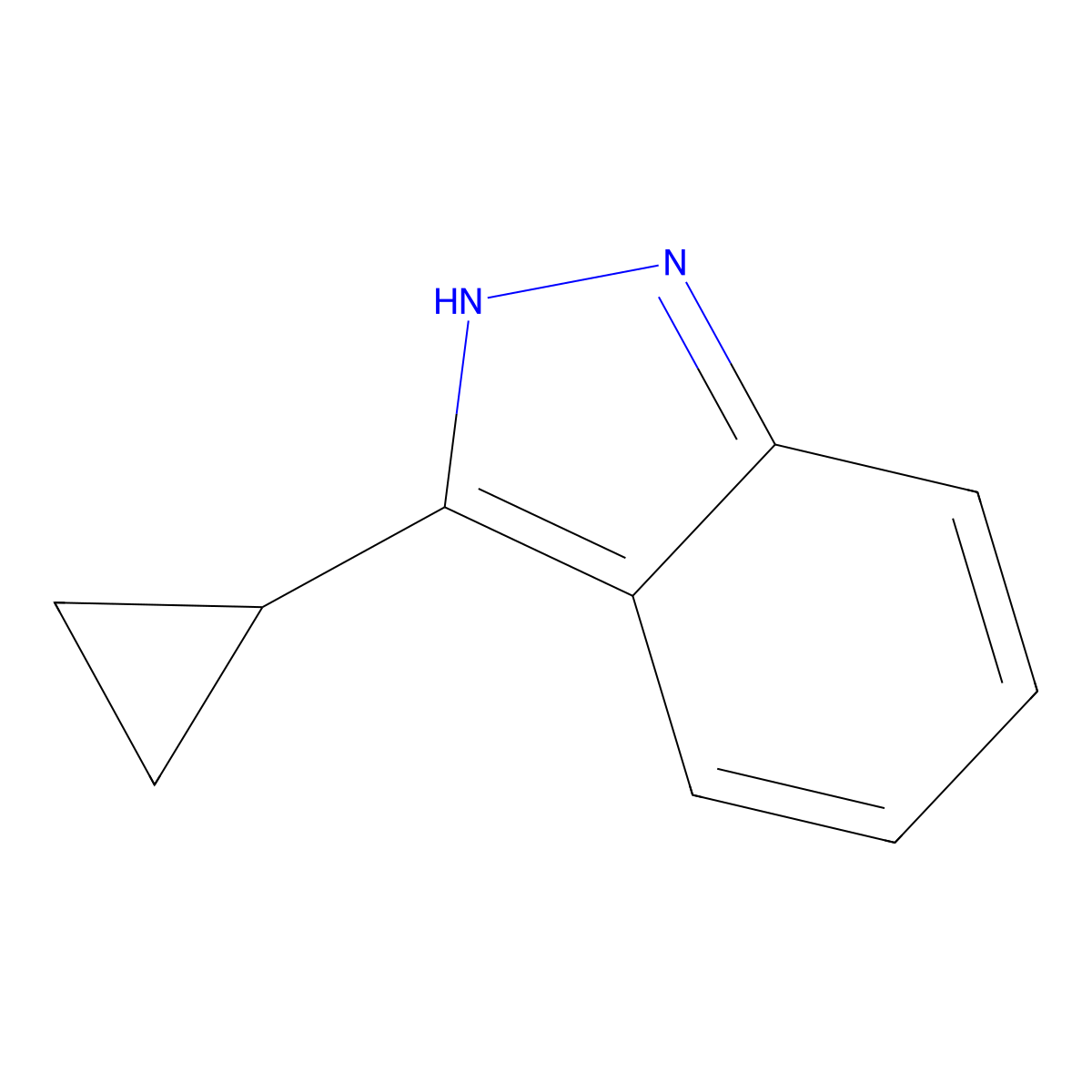3-Cyclopropyl-1H-indazole molecular structure, CAS 1146395-69-8