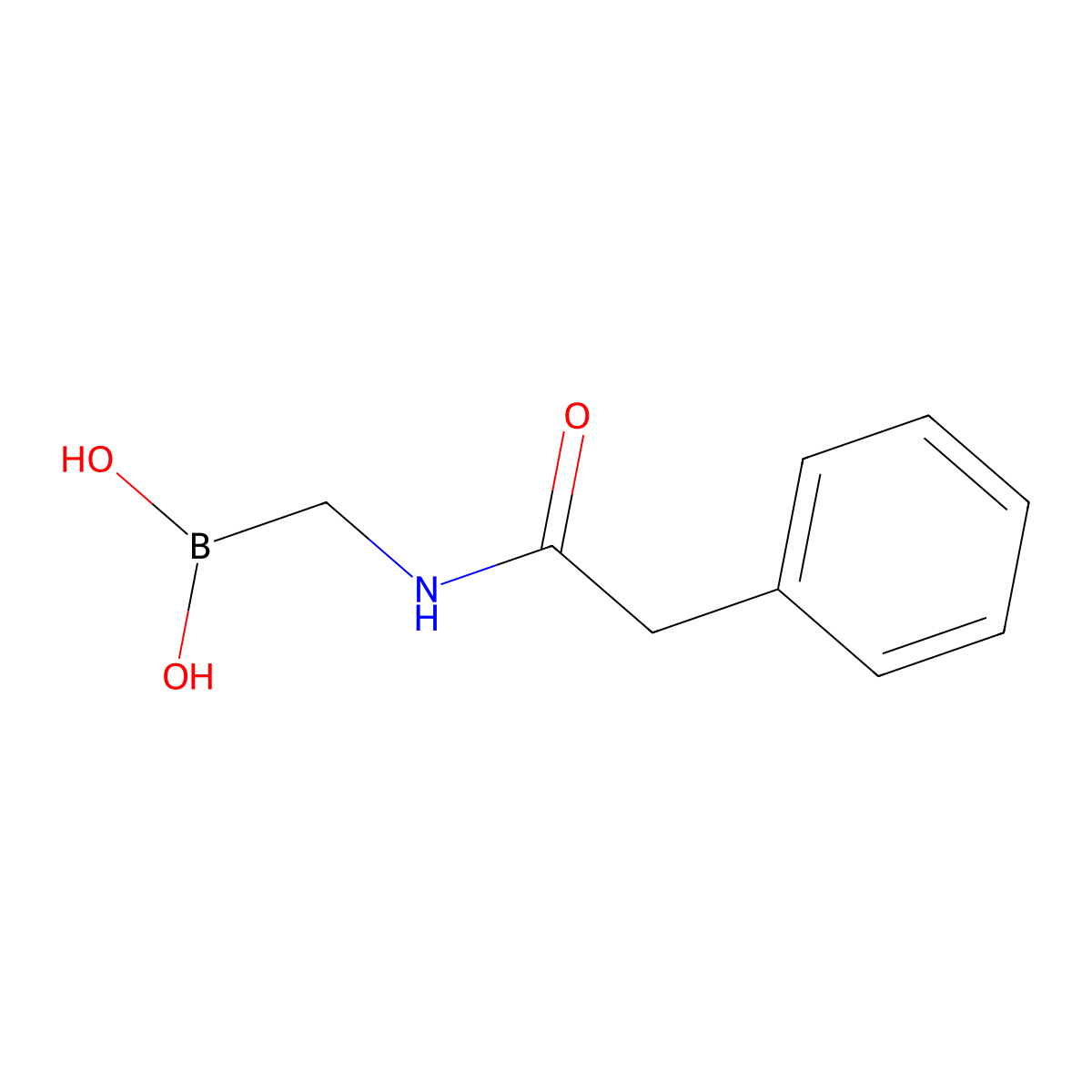 Phenylacetamidomethyl Boronic Acid molecular structure, CAS 114640-50-5