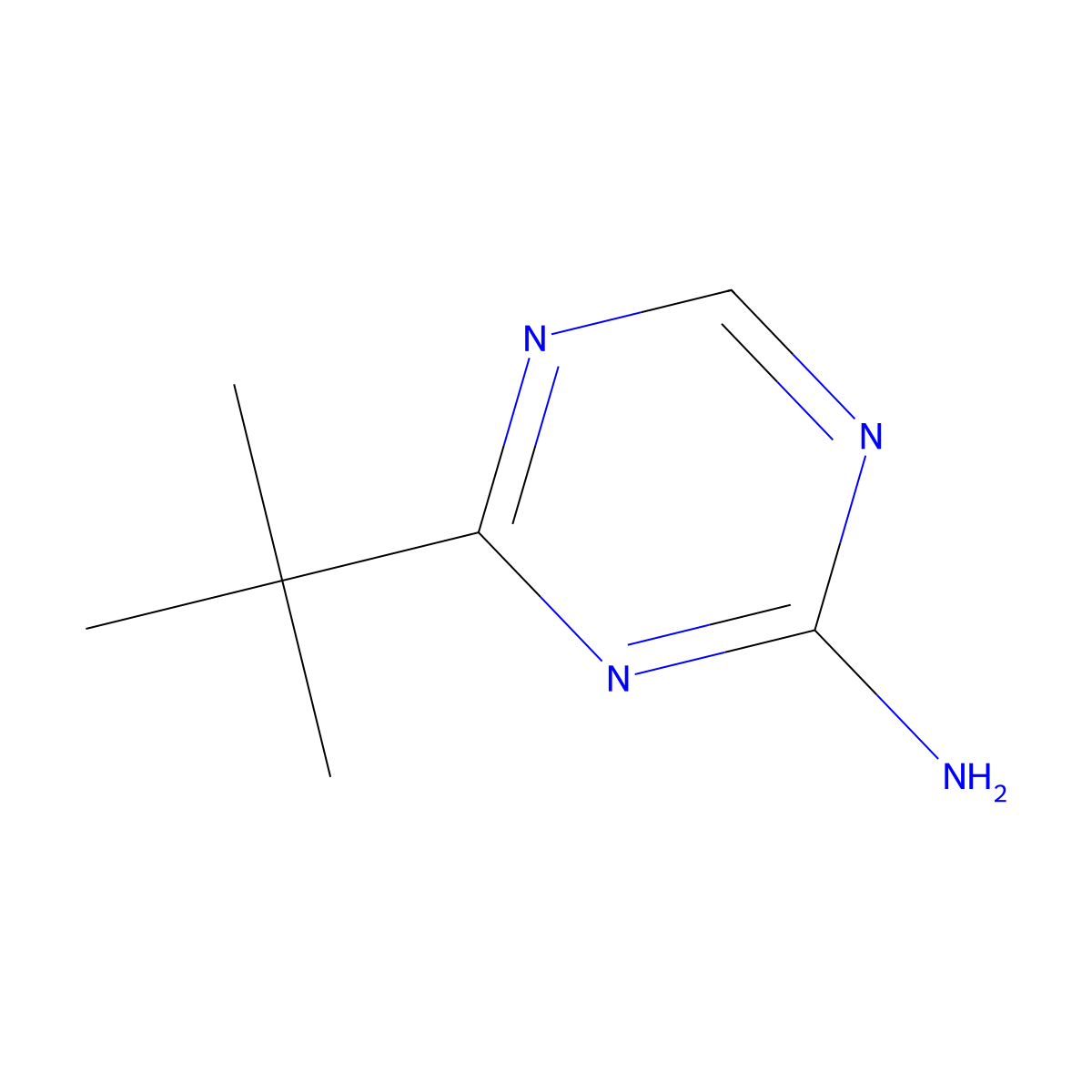 4-tert-Butyl-1,3,5-triazin-2-amine molecular structure, CAS 114640-81-2