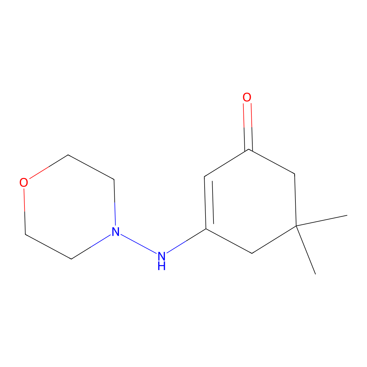 5,5-Dimethyl-3-(morpholin-4-ylamino)-cyclohex-2-enone molecular structure, CAS 114640-92-5