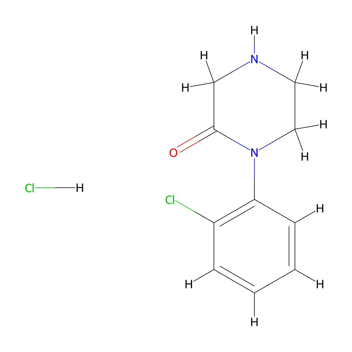 1-(2-Chlorophenyl)piperazin-2-one hydrochloride molecular structure, CAS 1146411-40-6