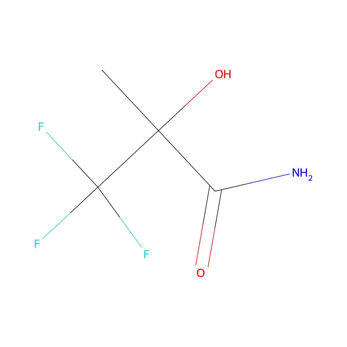 3,3,3-Trifluoro-2-hydroxy-2-methylpropanamide molecular structure, CAS 114645-34-0