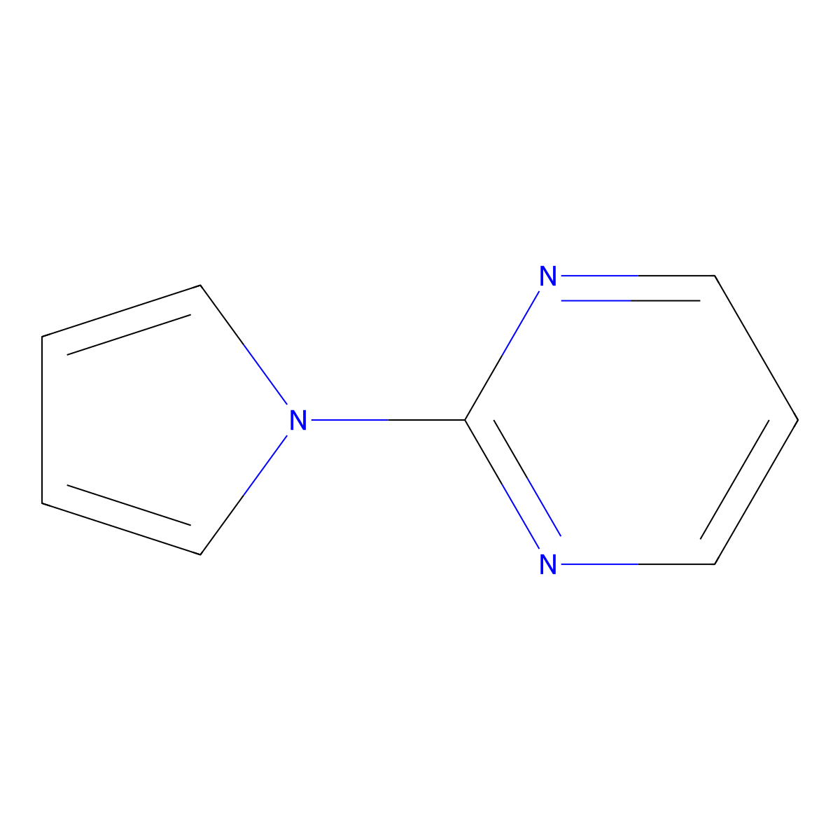2-(1H-pyrrol-1-yl)pyrimidine molecular structure, CAS 114646-17-2