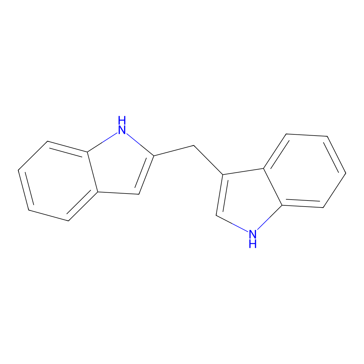 3-((1H-Indol-2-yl)methyl)-1H-indole molecular structure, CAS 114648-66-7