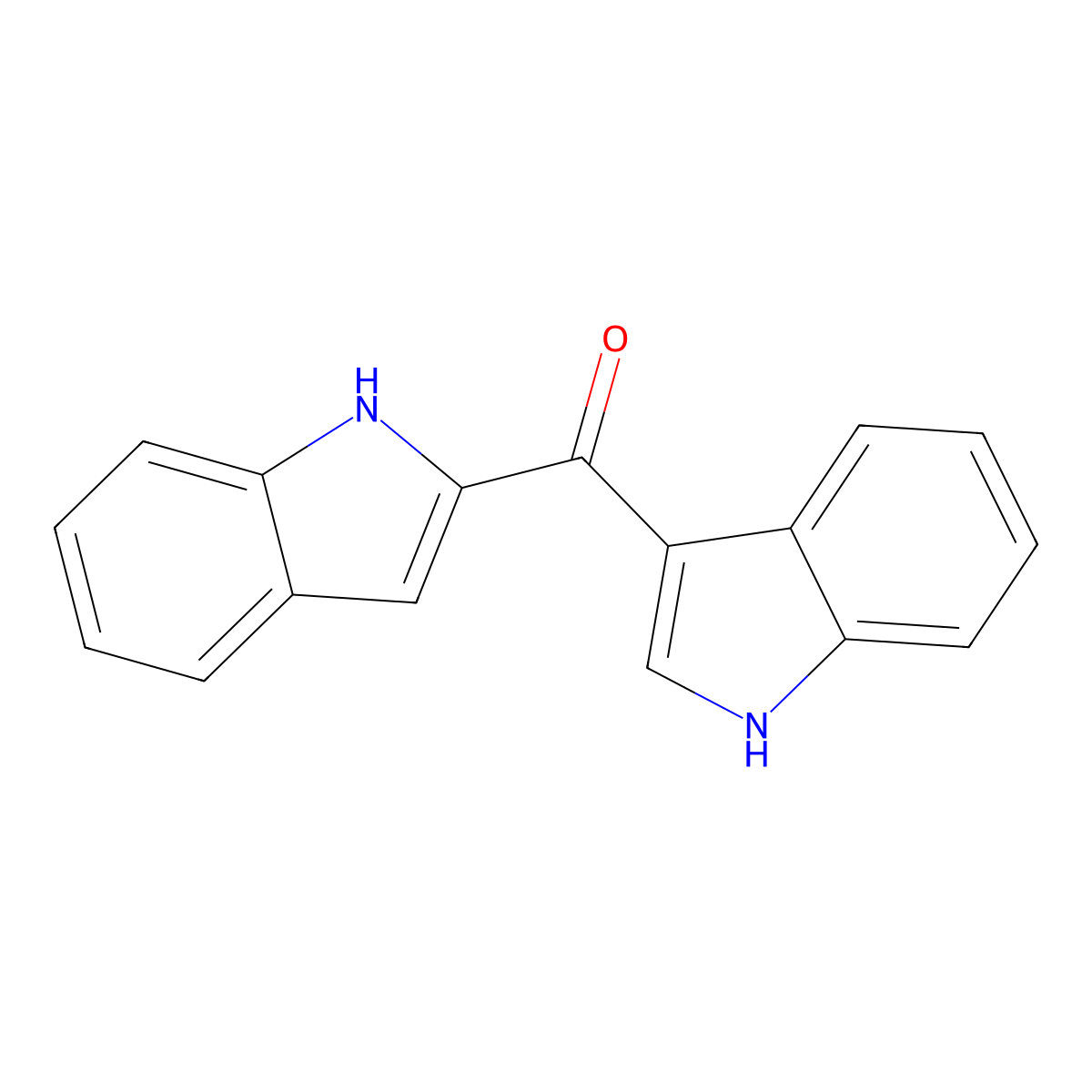 (1H-Indol-2-yl)(1H-indol-3-yl)methanone molecular structure, CAS 114648-67-8