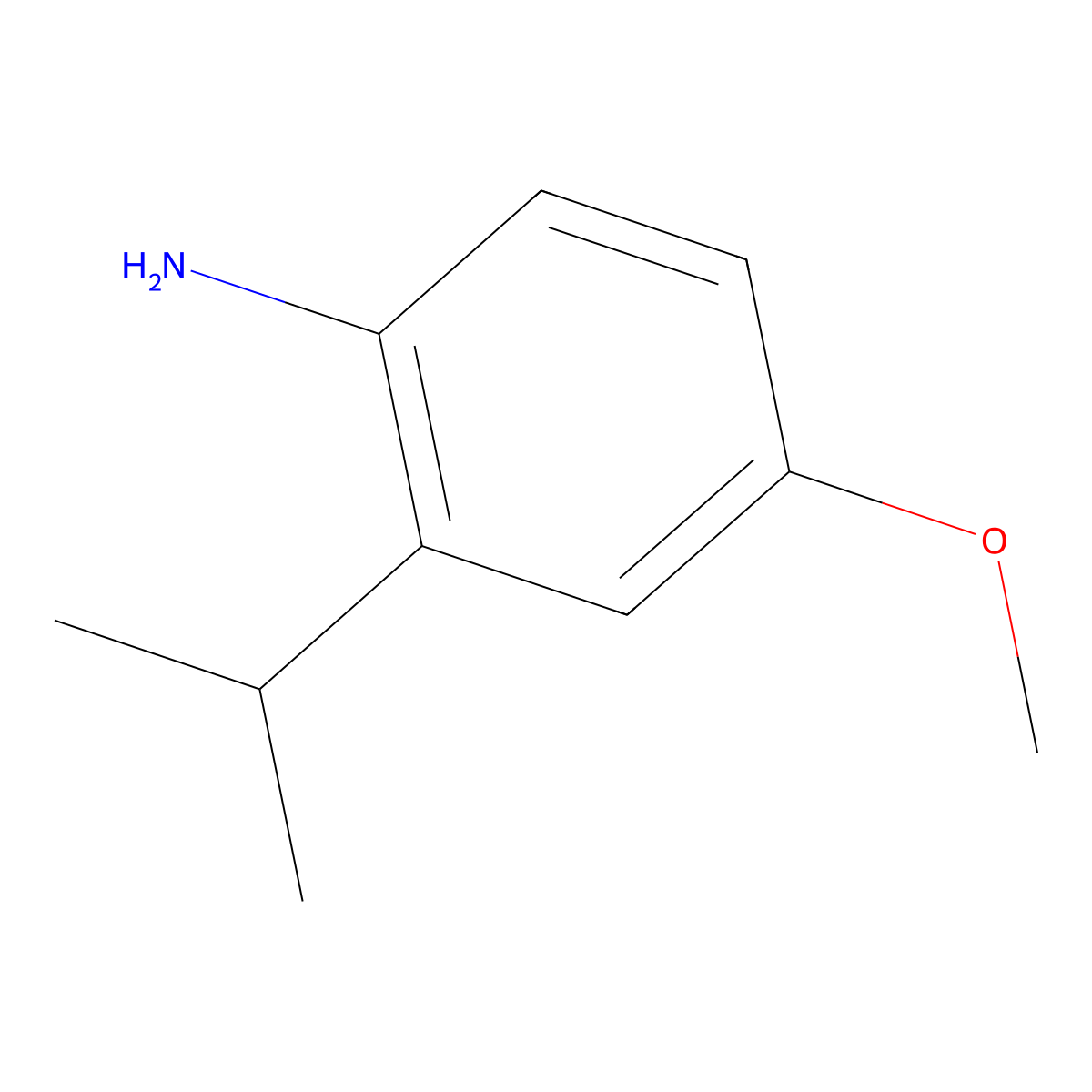 2-Isopropyl-4-methoxyaniline molecular structure, CAS 114650-46-3