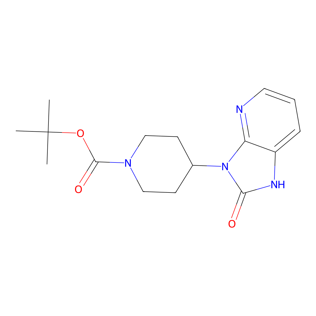 4-(2-Oxo-1,2-dihydro-3H-imidazo[4,5-b]pyridin-3-yl)piperidine-1-carboxylic acid tert-butyl ester molecular structure, CAS 1146515-11-8