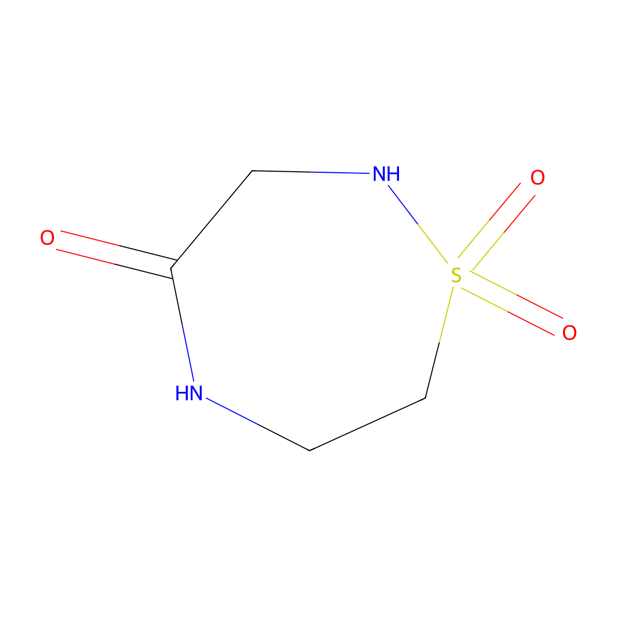1,2,5-Thiadiazepan-4-one 1,1-dioxide molecular structure, CAS 1146526-08-0