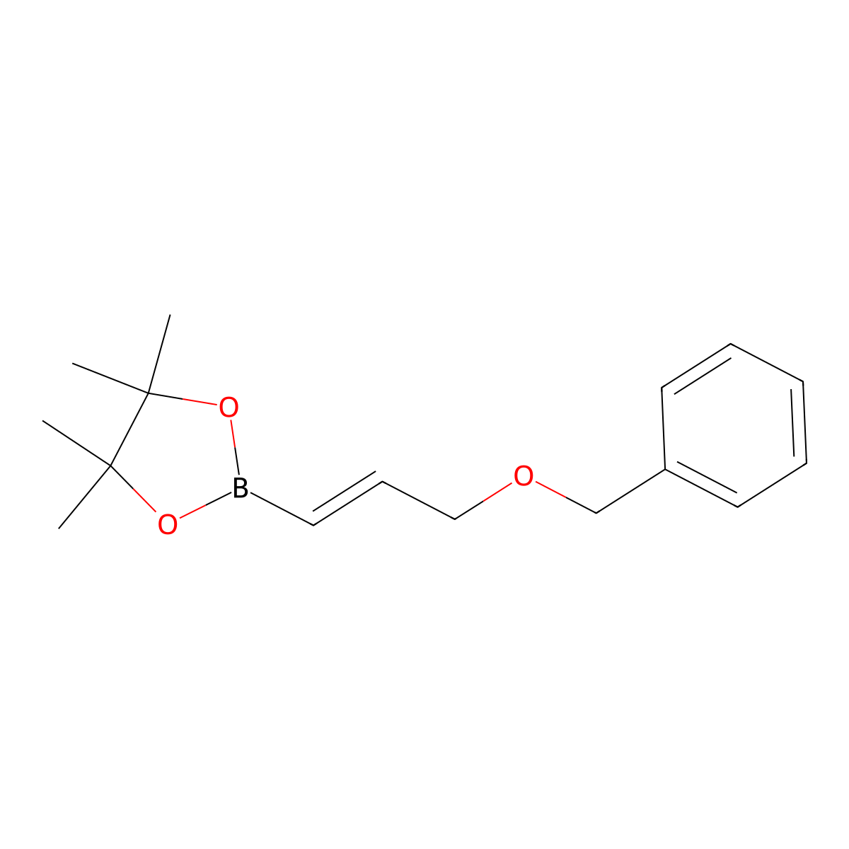 (E)-2-(3-(benzyloxy)prop-1-en-1-yl)-4,4,5,5-tetramethyl-1,3,2-dioxaborolane molecular structure, CAS 114653-18-8