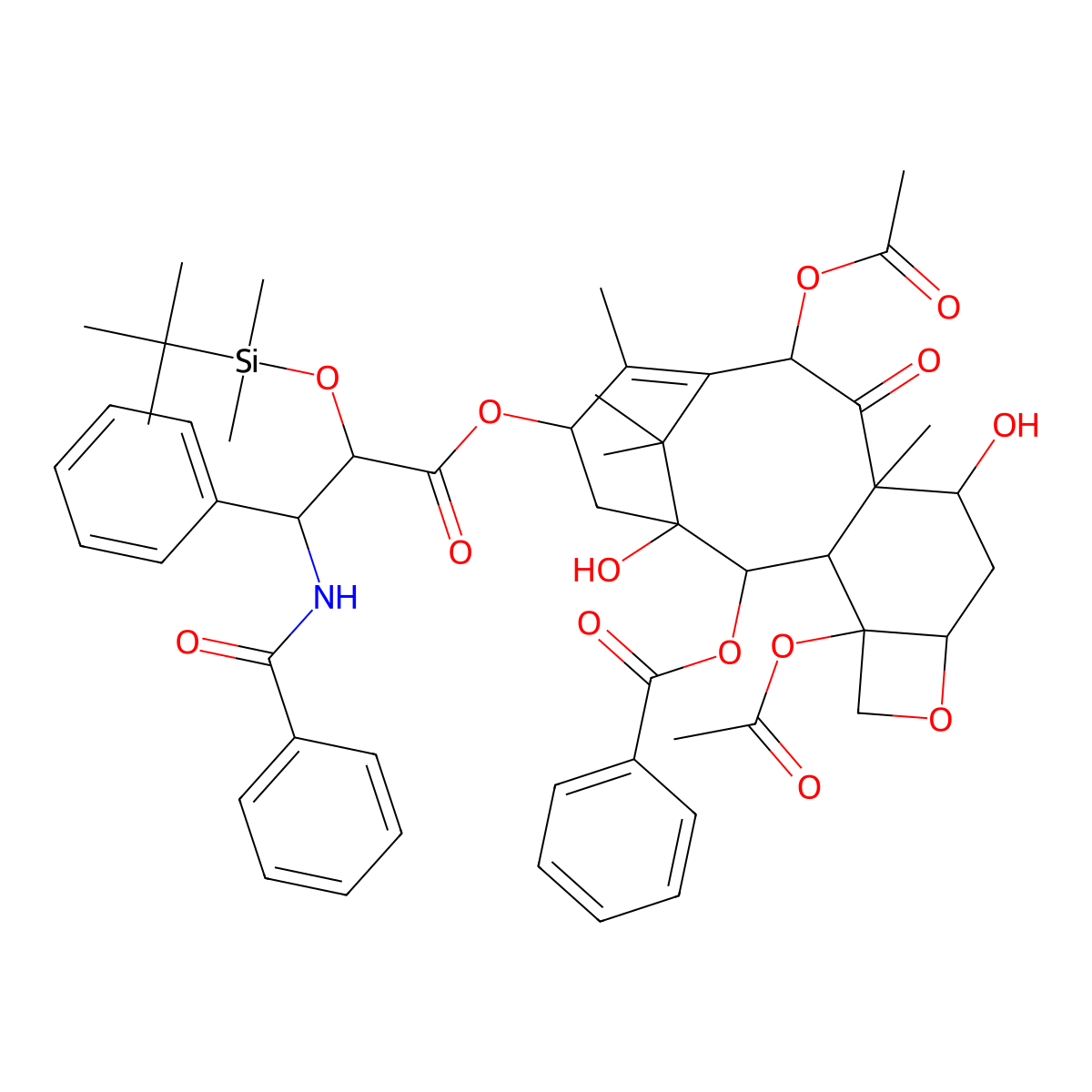 2'-O-(tert-Butyldimethylsilyl) Paclitaxel molecular structure, CAS 114655-02-6
