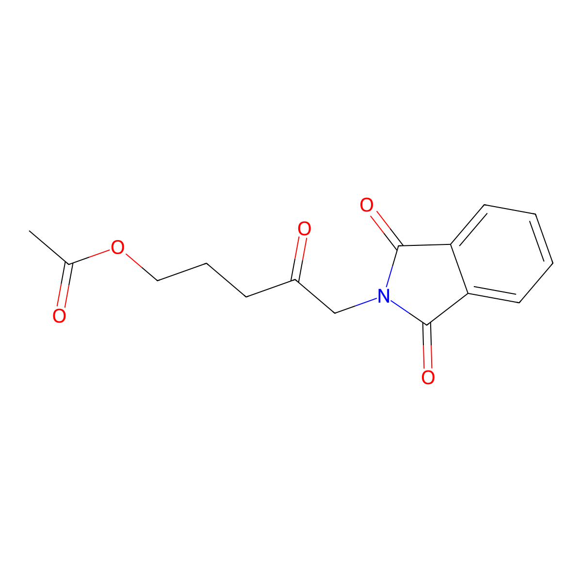 5-(1,3-dioxo-1,3-dihydro-2H-isoindol-2-yl)-4-oxopentyl acetate molecular structure, CAS 114659-96-0