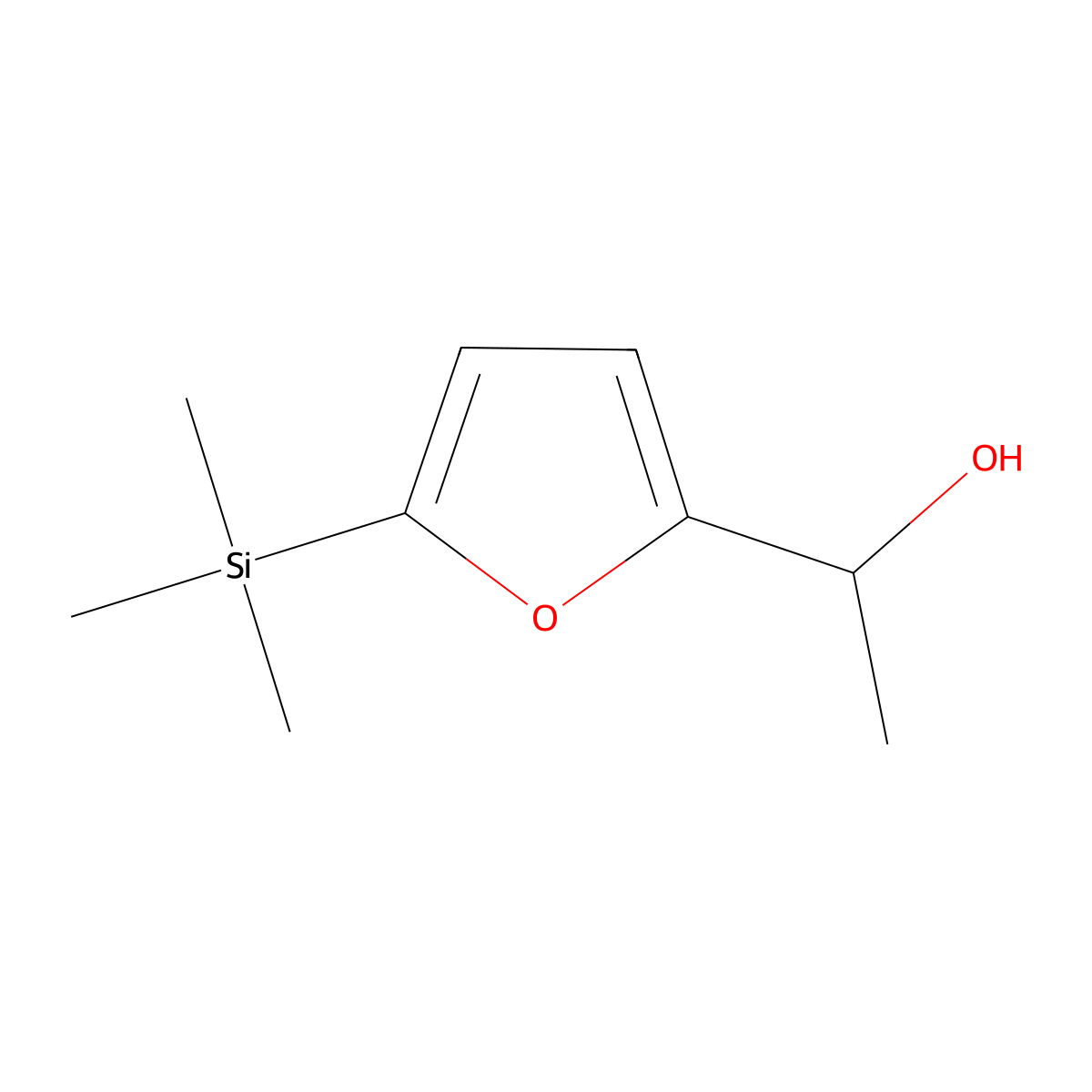 1-(5-(Trimethylsilyl)furan-2-yl)ethan-1-ol molecular structure, CAS 114660-23-0