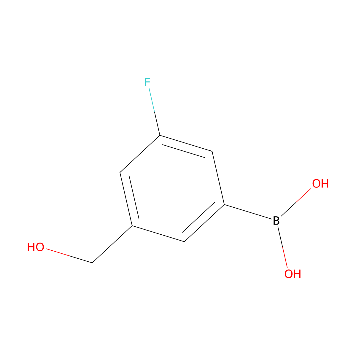 3-Fluoro-5-(hydroxymethyl)benzeneboronic acid molecular structure, CAS 1146614-40-5