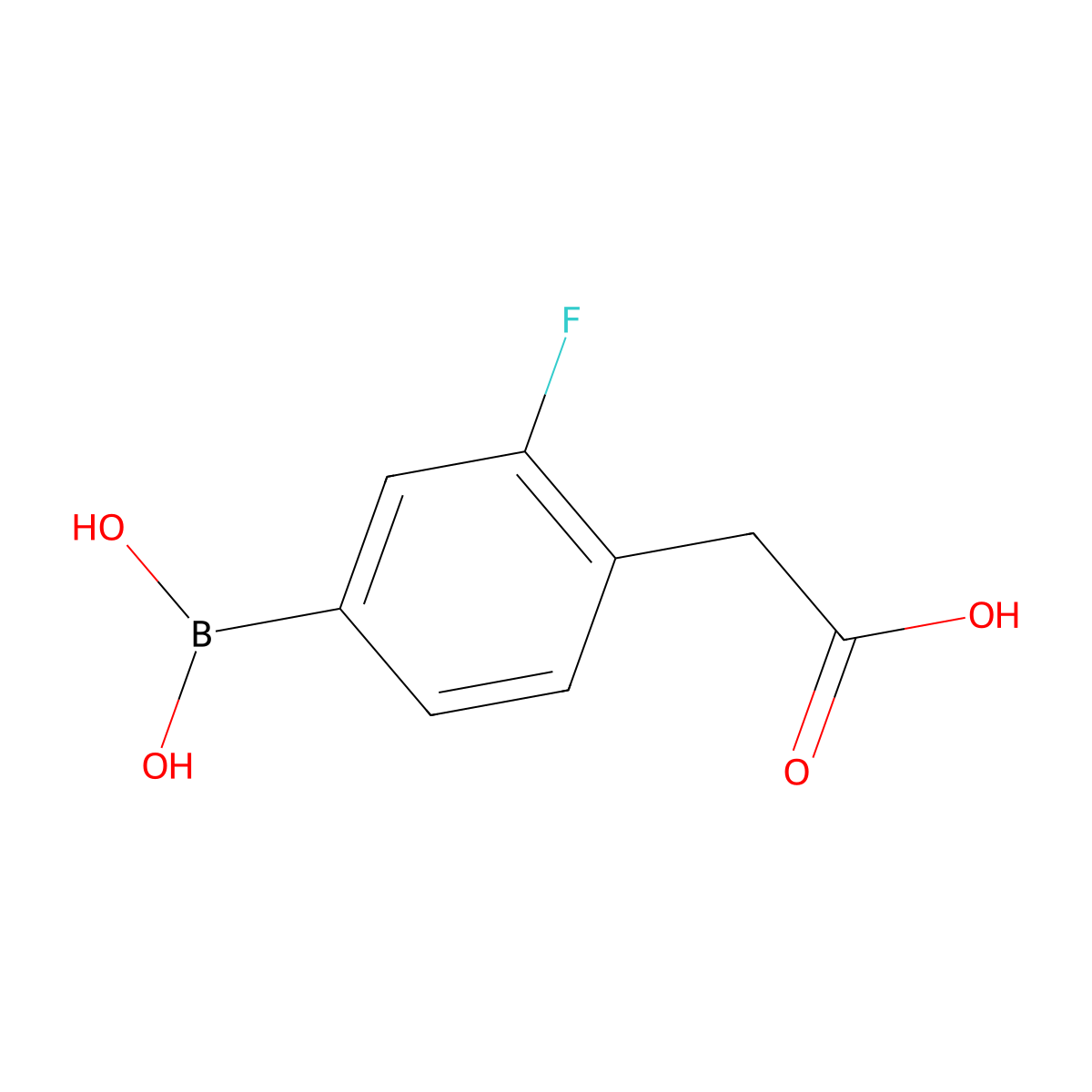 4-(Carboxymethyl)-3-fluorobenzeneboronic acid molecular structure, CAS 1146614-45-0