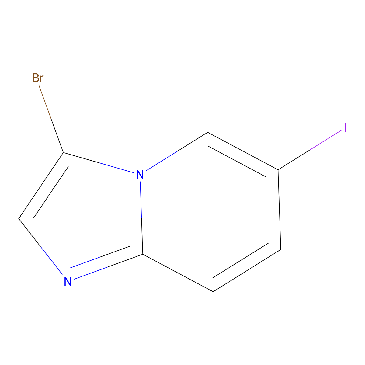 3-Bromo-6-iodoimidazo[1,2-A]pyridine molecular structure, CAS 1146615-52-2
