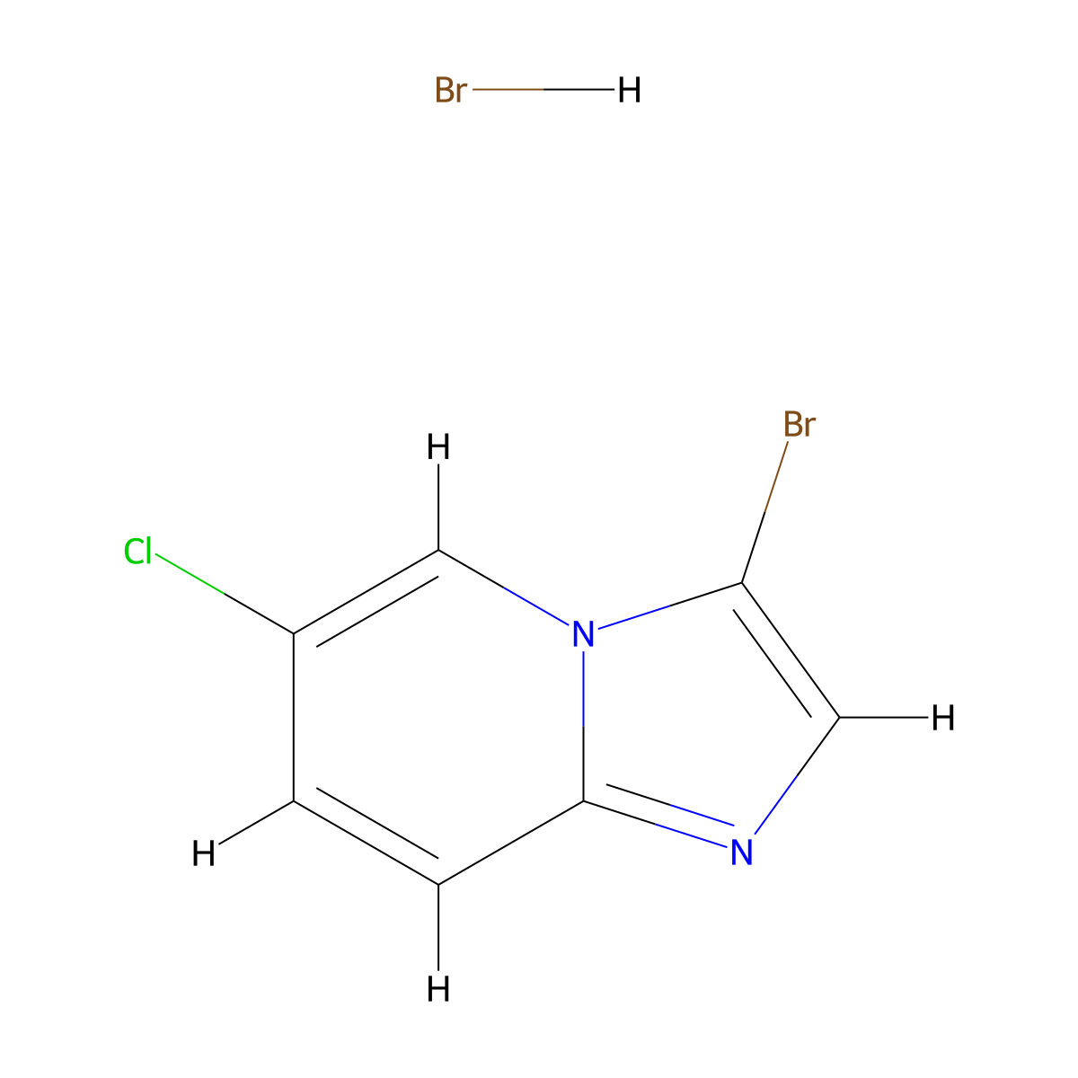 3-Bromo-6-chloroimidazo[1,2-a]pyridine hydrobromide molecular structure, CAS 1146615-84-0