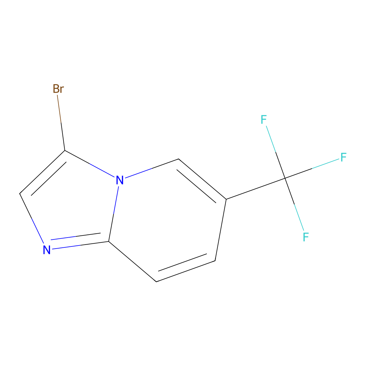 3-Bromo-6-(trifluoromethyl)imidazo[1,2-a]pyridine molecular structure, CAS 1146615-86-2