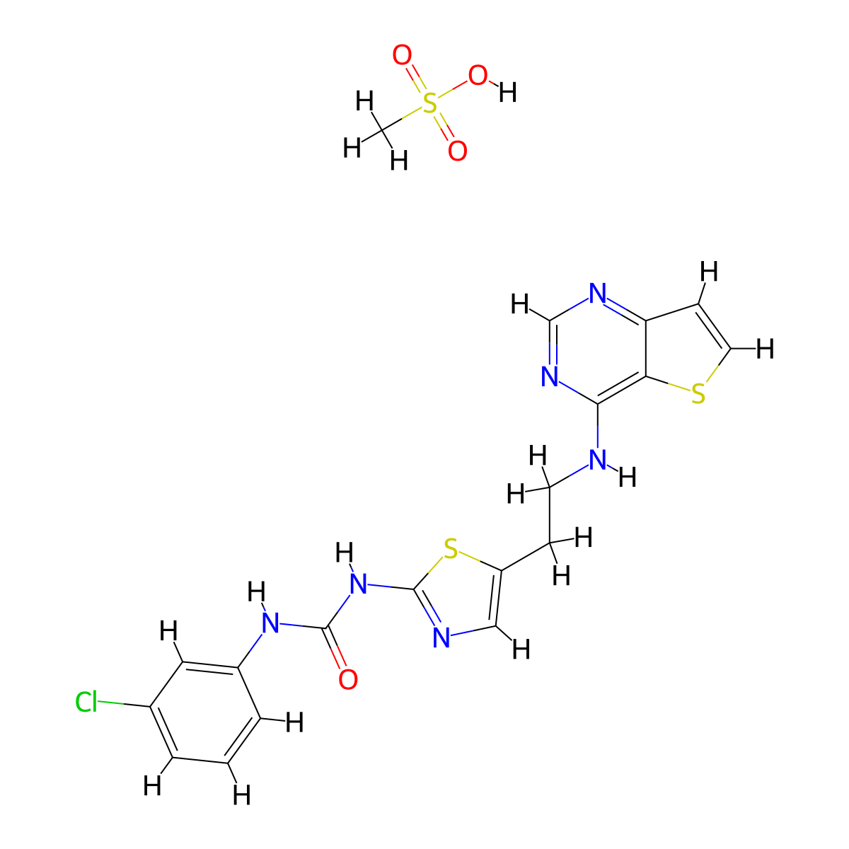 SNS-314 Mesylate molecular structure, CAS 1146618-41-8