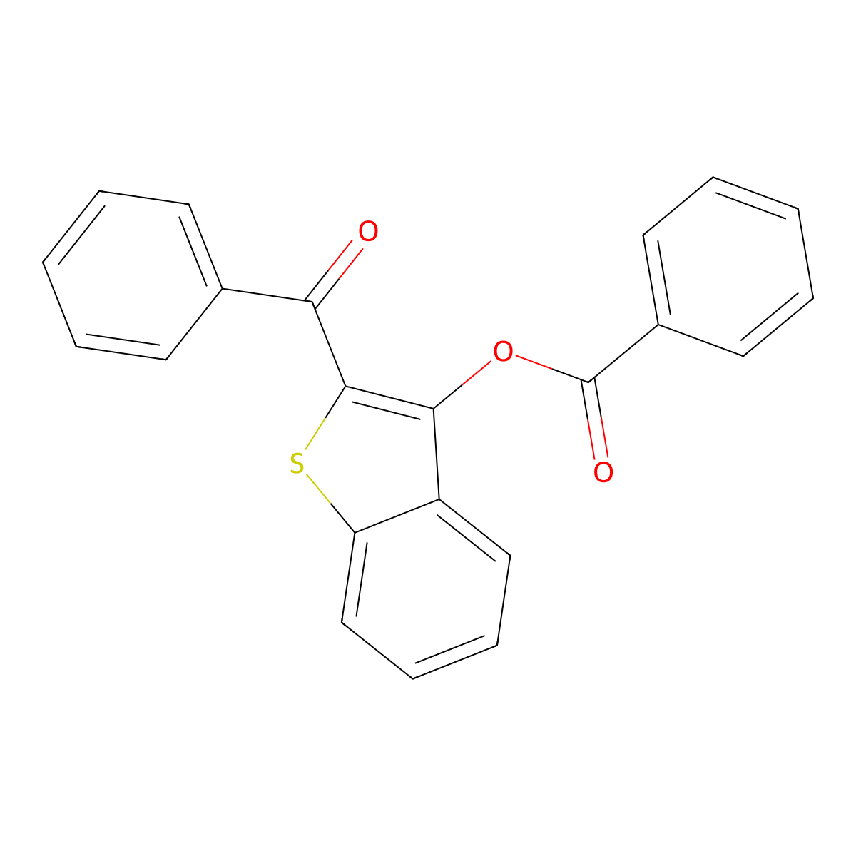2-Benzoylbenzo[b]thiophen-3-yl benzoate molecular structure, CAS 114662-67-8
