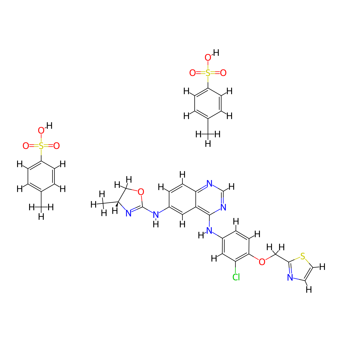Varlitinib Tosylate molecular structure, CAS 1146629-86-8