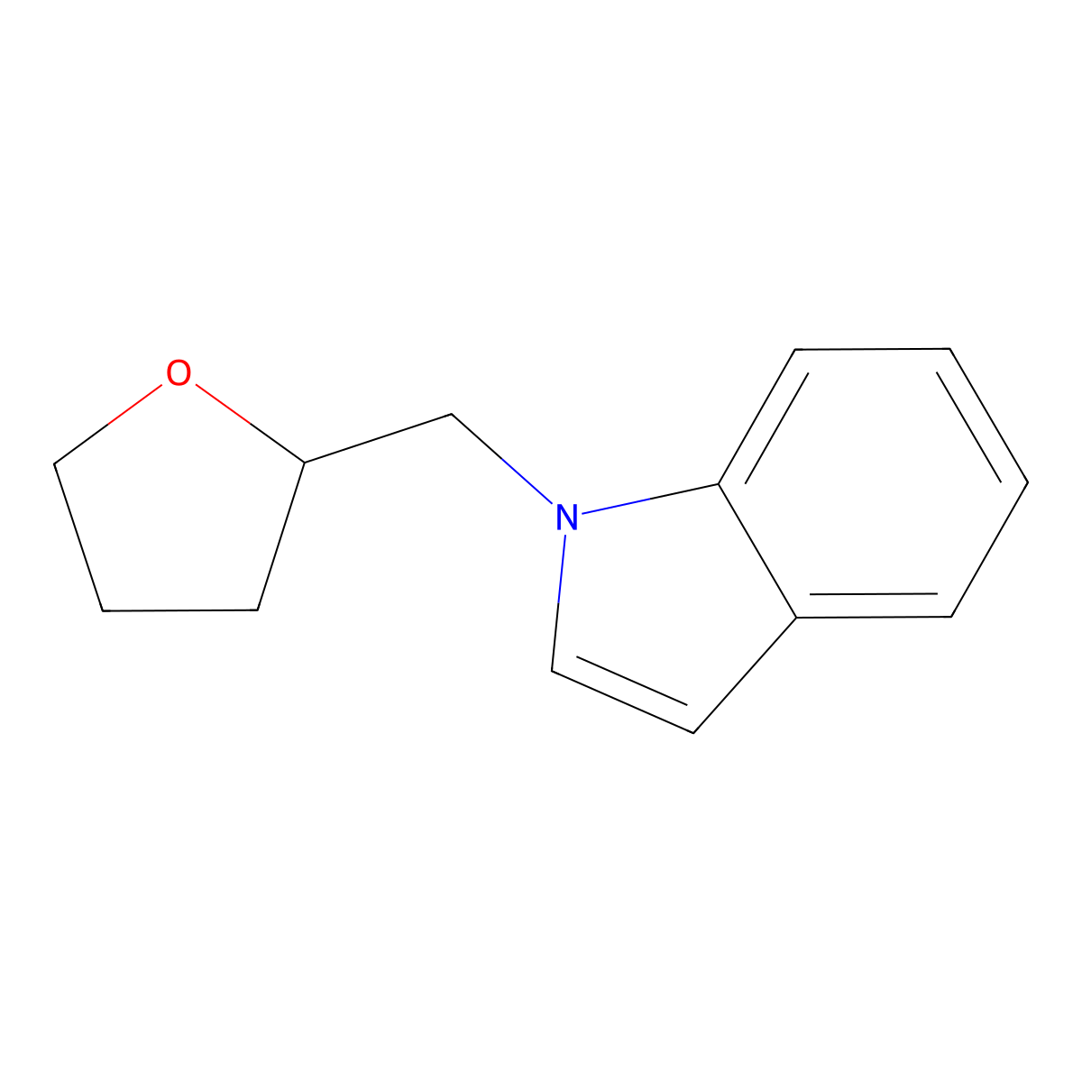 1-((tetrahydrofuran-2-yl)methyl)-1H-indole molecular structure, CAS 1146636-58-9