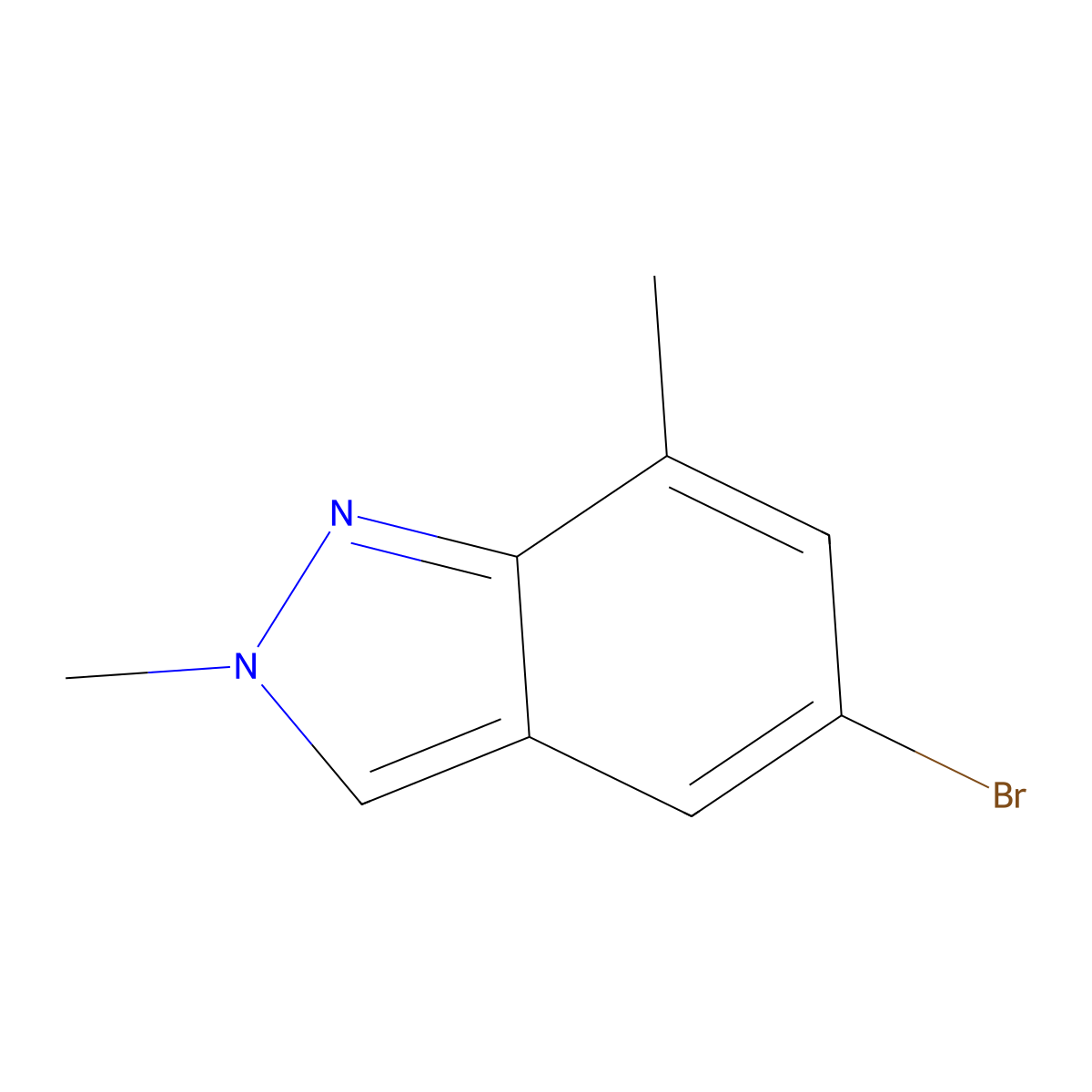 5-bromo-2,7-dimethyl-2H-indazole molecular structure, CAS 1146637-10-6