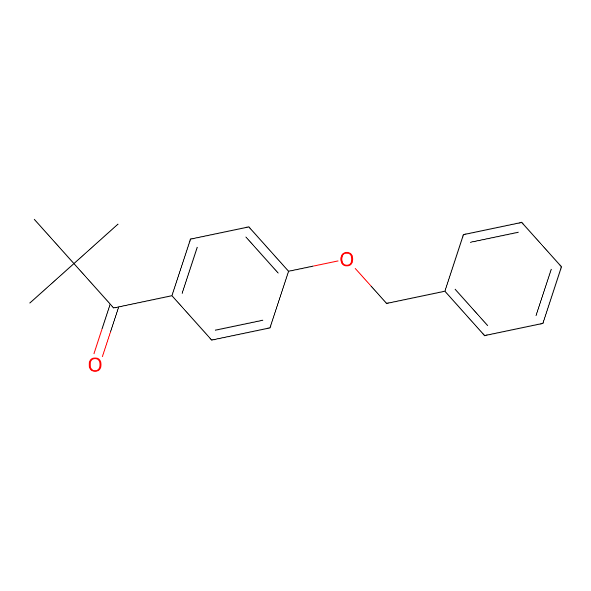 2,2-Dimethyl-1-(4-phenylmethoxyphenyl)propan-1-one molecular structure, CAS 114666-03-4