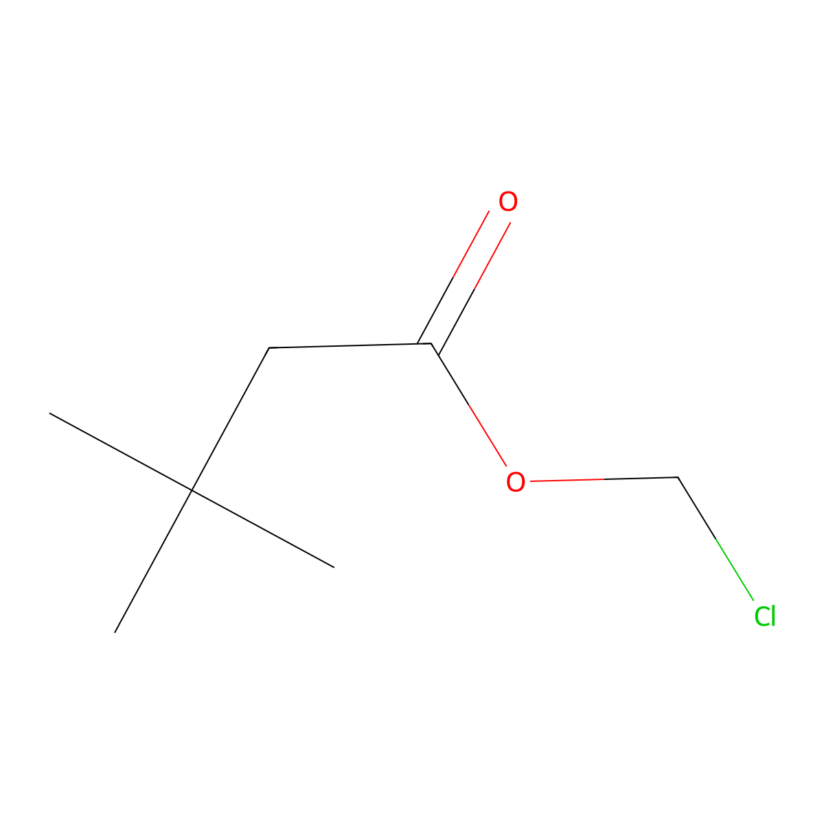 Chloromethyl 3,3-dimethylbutanoate molecular structure, CAS 114670-75-6