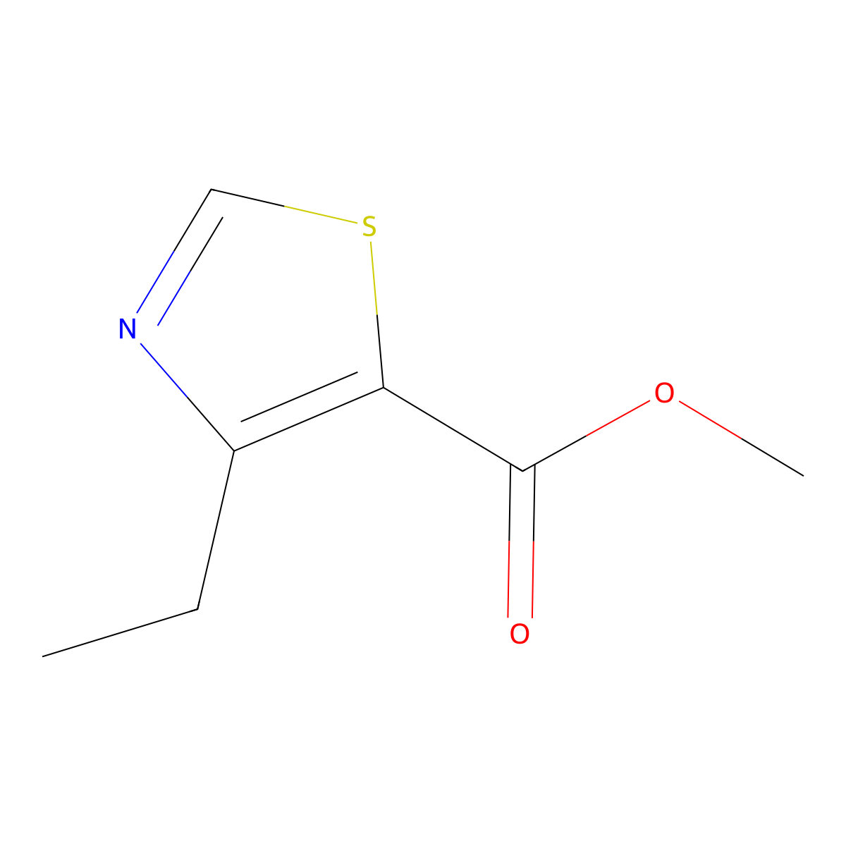 Methyl 4-ethylthiazole-5-carboxylate molecular structure, CAS 114670-86-9